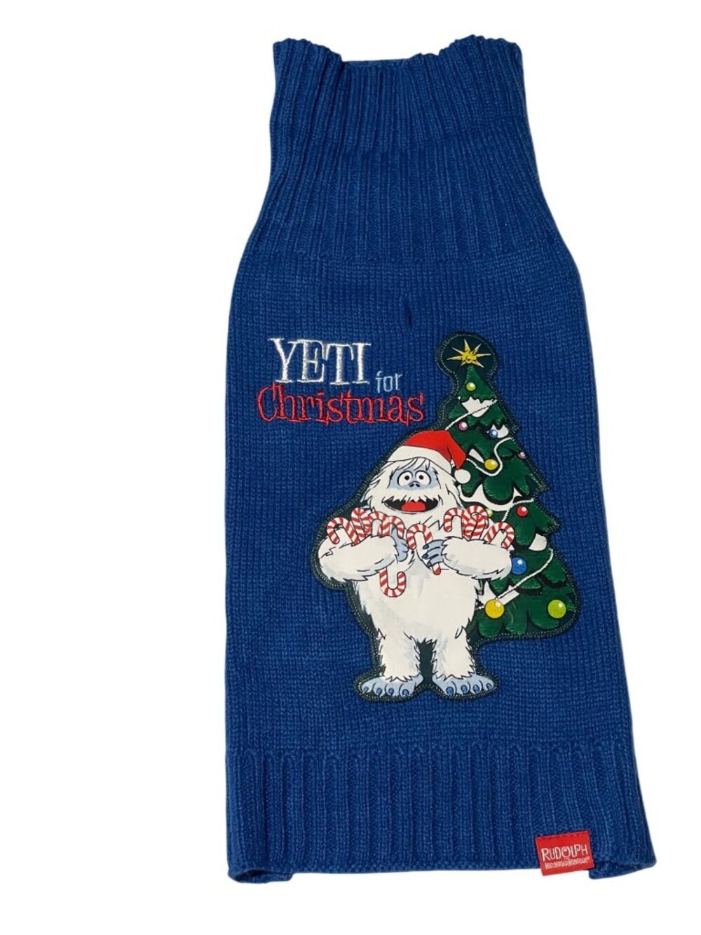Yeti For Christmas Blue Dog Sweater Rudolph Brand Small Novelty Holiday Pet